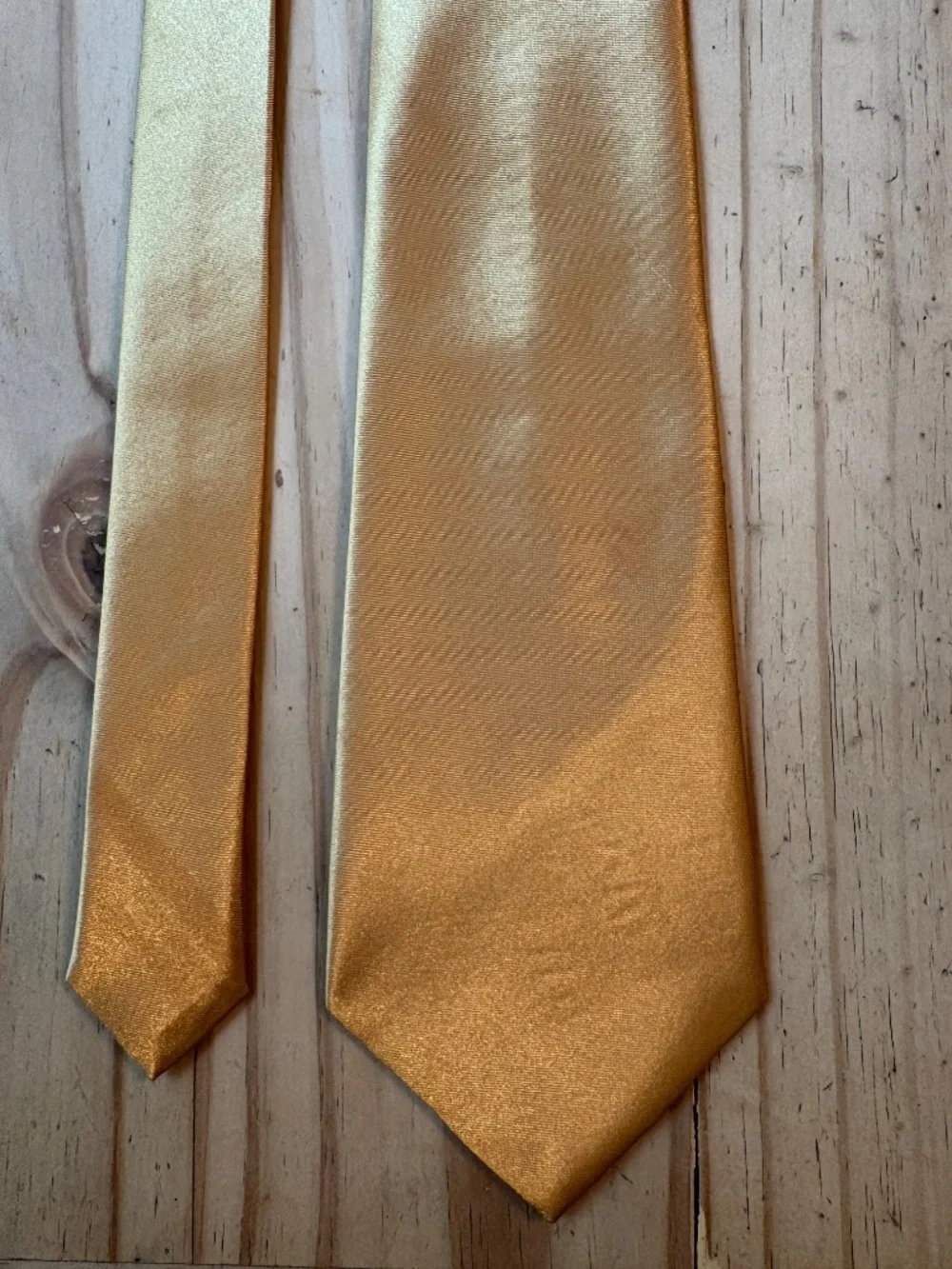 Vintage Sandini Gold Satin Necktie